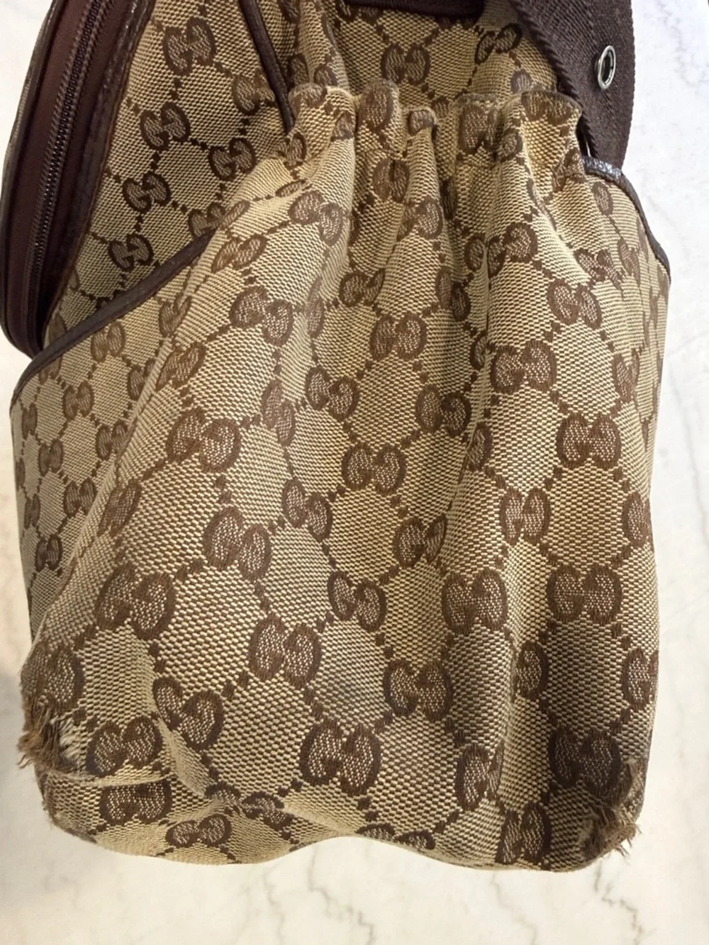 Gucci Vintage GG Diaper Bag / Messenger